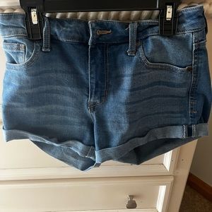 blue jean shorts